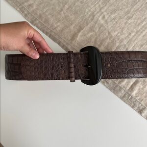 Max Mara Brown Leather Belt